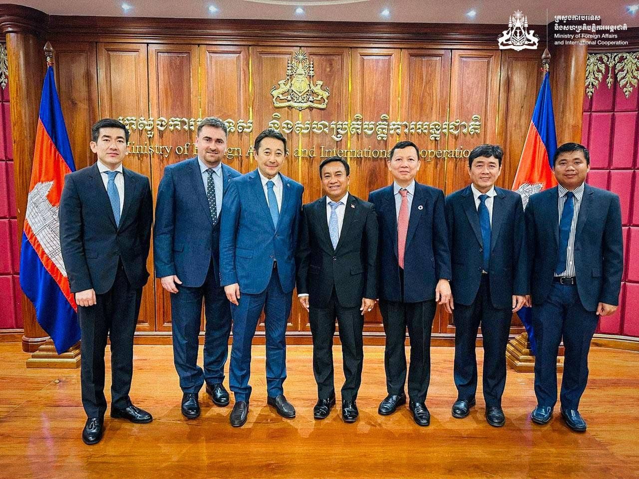 Diplomatic Engagement: Ambassador Kairat Sarybay Meets with Dr. KHY Sovanratana to Discuss CICA Initiatives