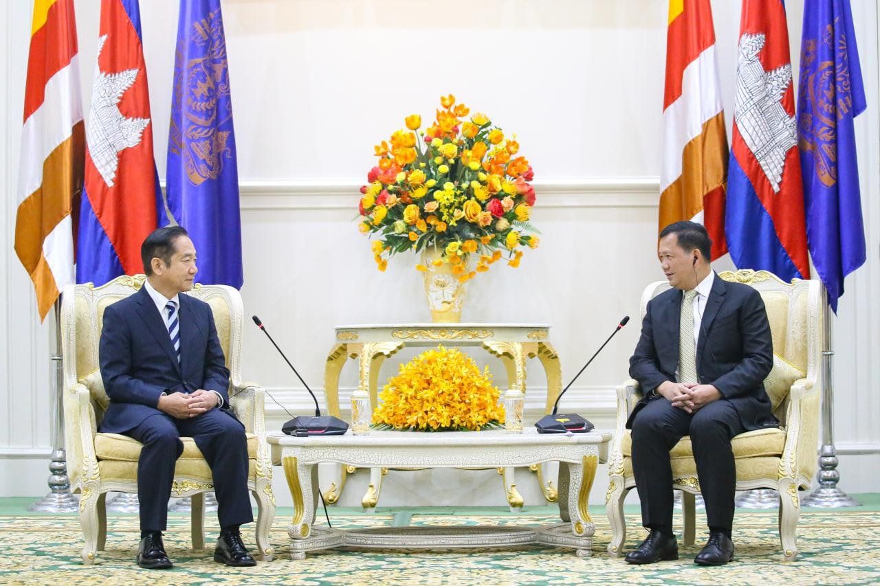 Cambodian Prime Minister Hun Manet Welcomes Yamazaki Koji for Diplomatic Discussions
